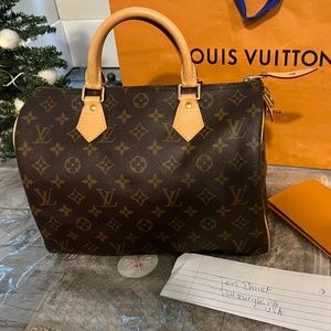 Authentic Louis Vuitton Speedy 30 w/receipts for leather redo